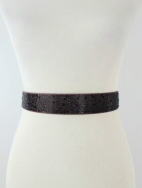 White House Black Market Crystal Embellished Stretch Belt